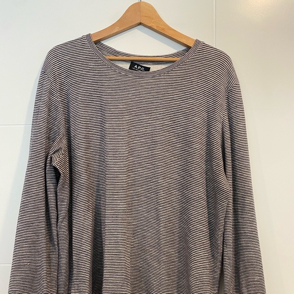APC Stripped Crewneck Sweatshirt - Picture 1 of 4